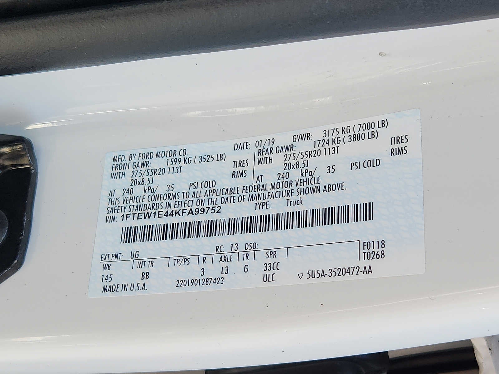 2019 Ford F-150 XL