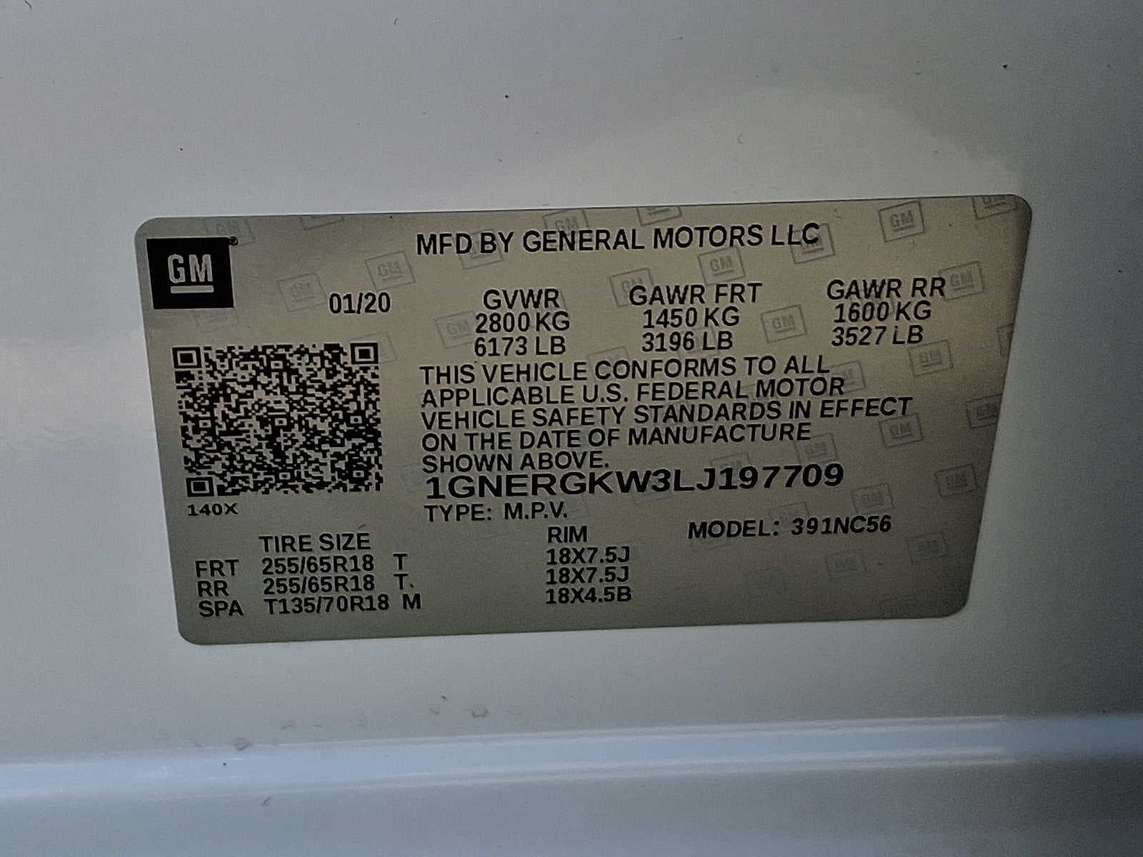 2020 Chevrolet Traverse LT Cloth