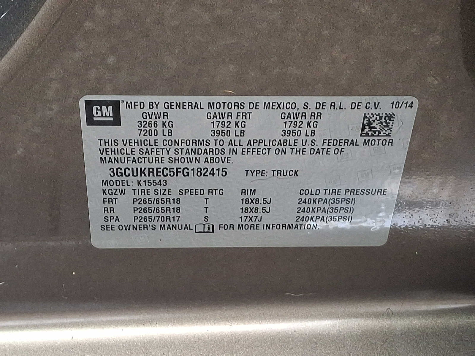 2015 Chevrolet Silverado 1500 LT